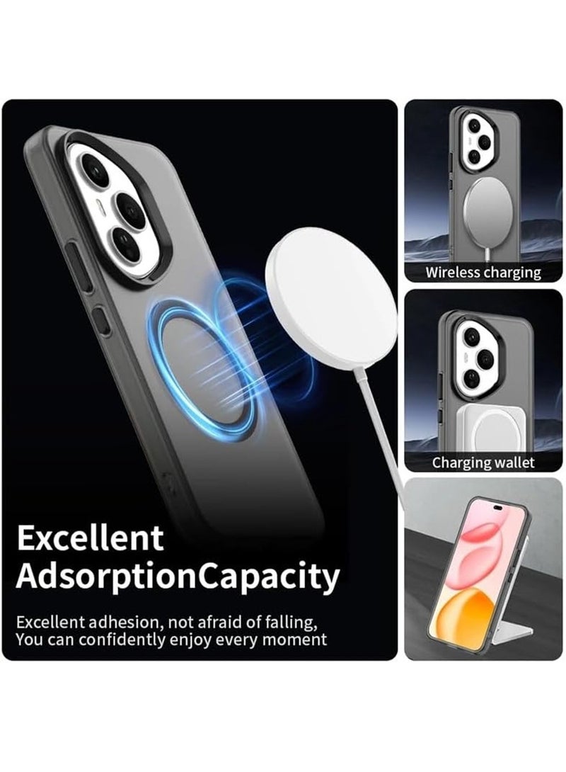 Fankalo Magnetic Phone Case for Honor 400 Pro 5G,Supports Wireless Charging, TPU Shockproof Phone Cover,Anti-Slip,No Yellowing - Image 2