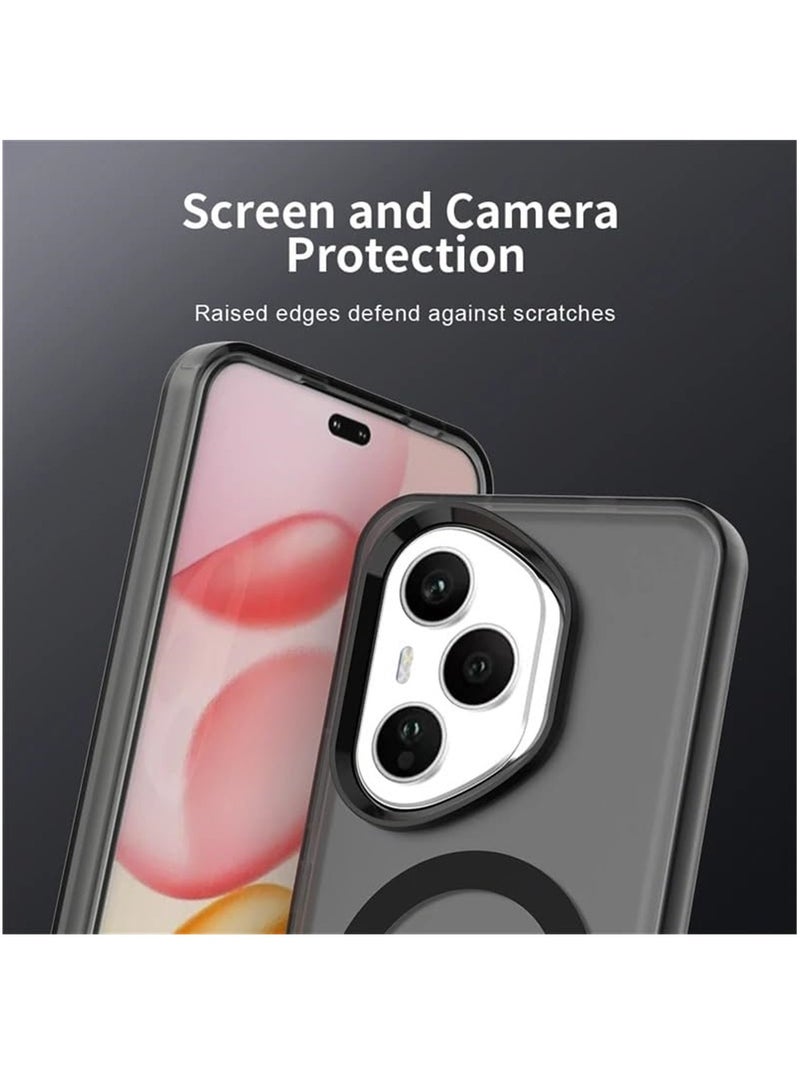 Fankalo Magnetic Phone Case for Honor 400 Pro 5G,Supports Wireless Charging, TPU Shockproof Phone Cover,Anti-Slip,No Yellowing - Image 3