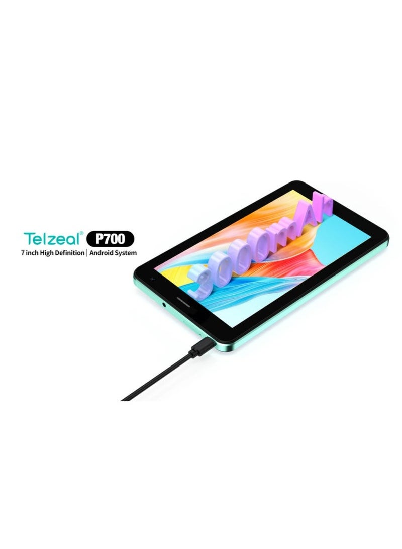 Telzeal P700 7-Inch Android Tablet with 5G Dual SIM Support – 6GB RAM + 256GB Storage, Compact HD Display, Quad-Core Processor, 3000mAh Battery, Front & Rear Cameras, Lightweight Slim Design, Ideal for Travel, Study & Entertainment – Stylish Grey Finish - Image 4