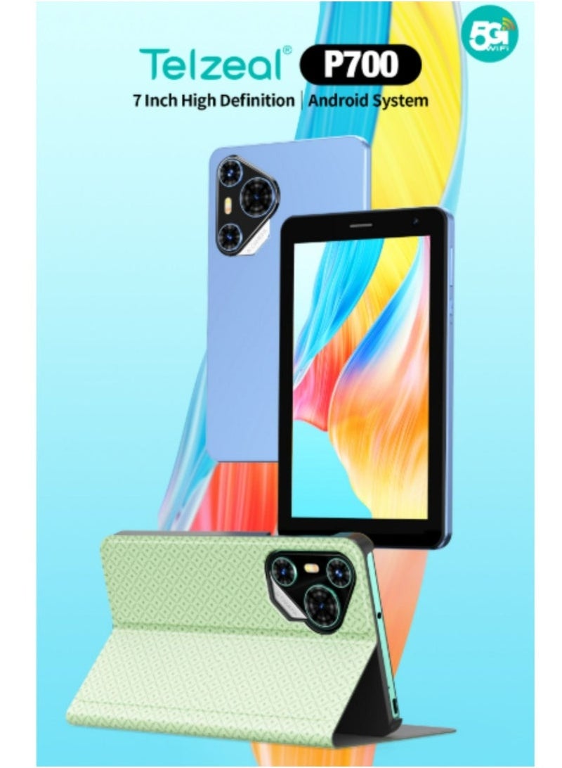 Telzeal P700 7-Inch Android Tablet with 5G Dual SIM Support – 6GB RAM + 256GB Storage, Compact HD Display, Quad-Core Processor, 3000mAh Battery, Front & Rear Cameras, Lightweight Slim Design, Ideal for Travel, Study & Entertainment – Stylish Grey Finish - Image 5