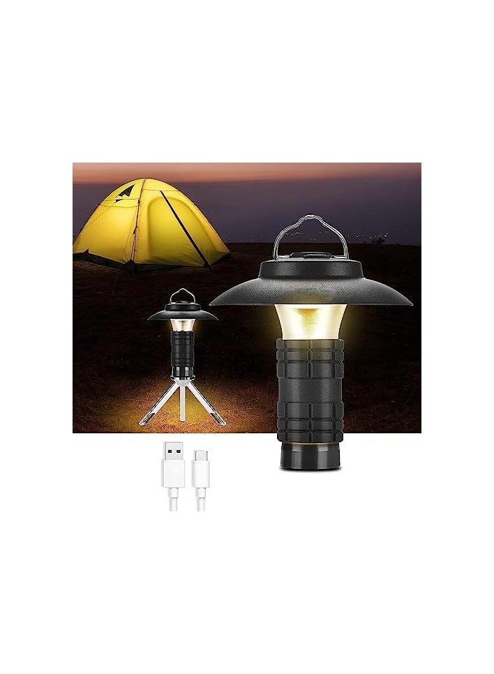 erorex LED Camping Lantern Hanging, Vintage Tent Light with Clip Hook Rechargeable, Portable Waterpoor Outdoor Emergency Light Flashlight for Home, Hiking  - Image 3