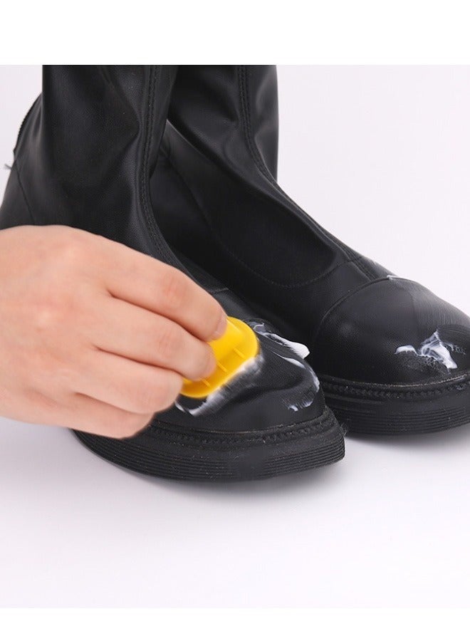 2Pcs Leather Polish Cream Self Shine Black Shoe Polish with Applicator Shoe Cream Shoe Shine Sponge Kit Shoe Shiner for Leather Boots and Shoes Care Protects Leather from Scuffs and Scratches,Black 40g and colourless 40g - Image 4