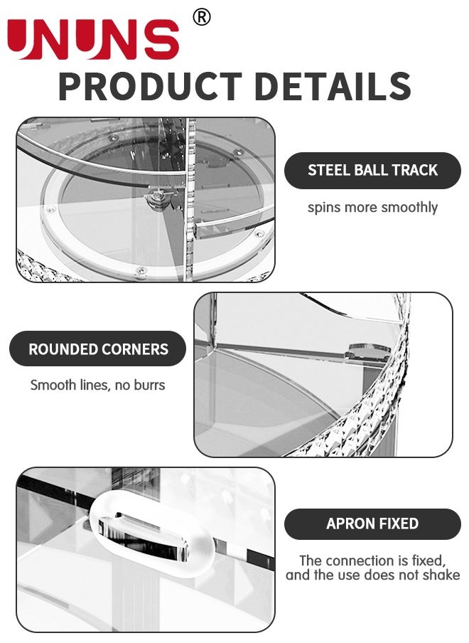 منظم المكياج، علبة عرض مستحضرات التجميل قابلة للتعديل تدور 360 درجة مع 7 طبقات بسعة كبيرة، تناسب المجوهرات وفرش المكياج وأحمر الشفاه والمزيد، شفافة - pzsku/Z1B711669FB2F1CEEDE9AZ/45/_/1700813679/c506b892-7dd5-4ffa-a68d-af4f5e8850c7