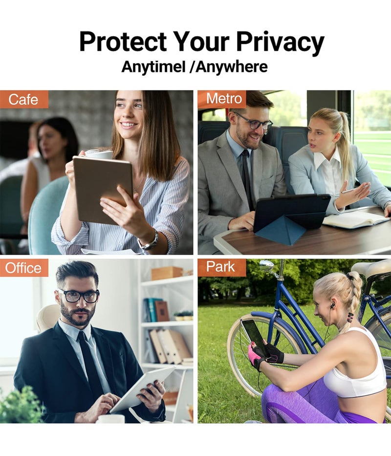 FILMEXT Privacy Screen Protector for iPad (A16) 11th/10th Generation (2025/2022) A3354 A3355 A3356 A2696 A2757 A2777 A3162, Anti-Spy Anti Blue Light Glare Landscape Privacy Filter Matte PET Screen - Image 4