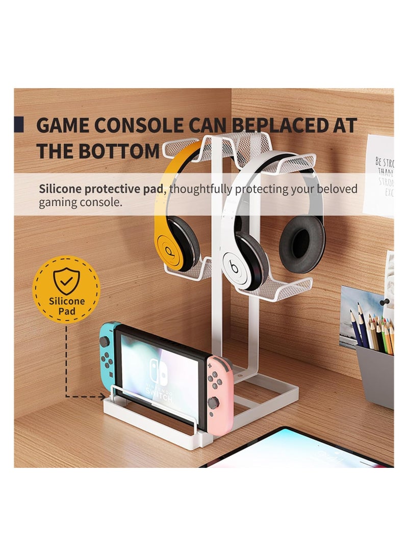 XICEN Universal Headphone Stand Compatible with Xbox PS5 PS4 Nintendo Switch, Controller Holder for Desk with Aluminum Supporting Bar, Universal Storage Organizer Headphones/Controller/Mobile Phone  - Image 4