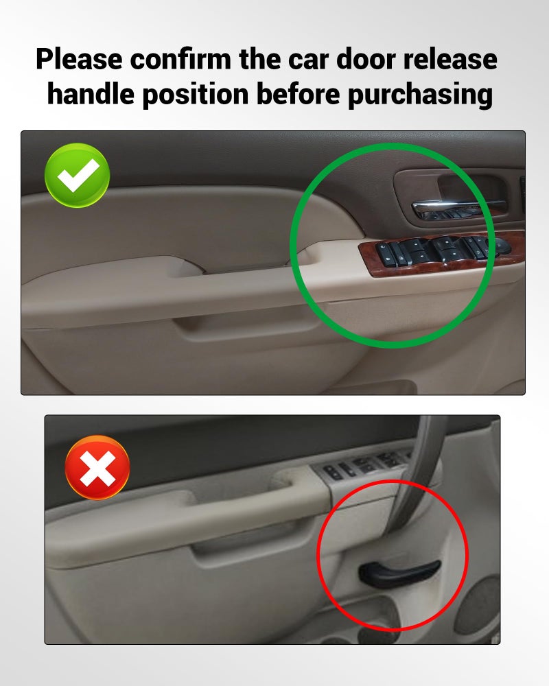KILILOGE 80995 Front Driver Side Armrest Repair (Left) Compatible with GMC Sierra Yukon 2010-2014 for Chevrolet Chevy Silverado Suburban Tahoe Avalanche with Door Release Handle Above Armrest, Tan, 27in - Image 3