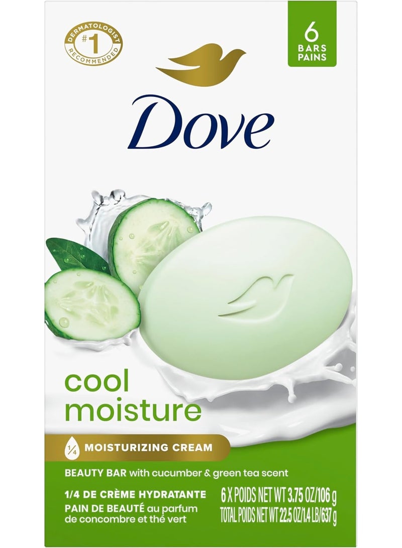 Dove Go Fresh Cool Moisture Hydrating Lotion Beauty Bar For Unisex 6 x 4 oz