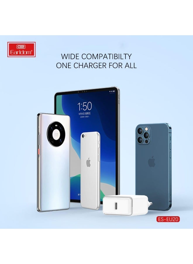 Earldom PD Charger EU20 - USB-C 20W - Home Charger - Image 3