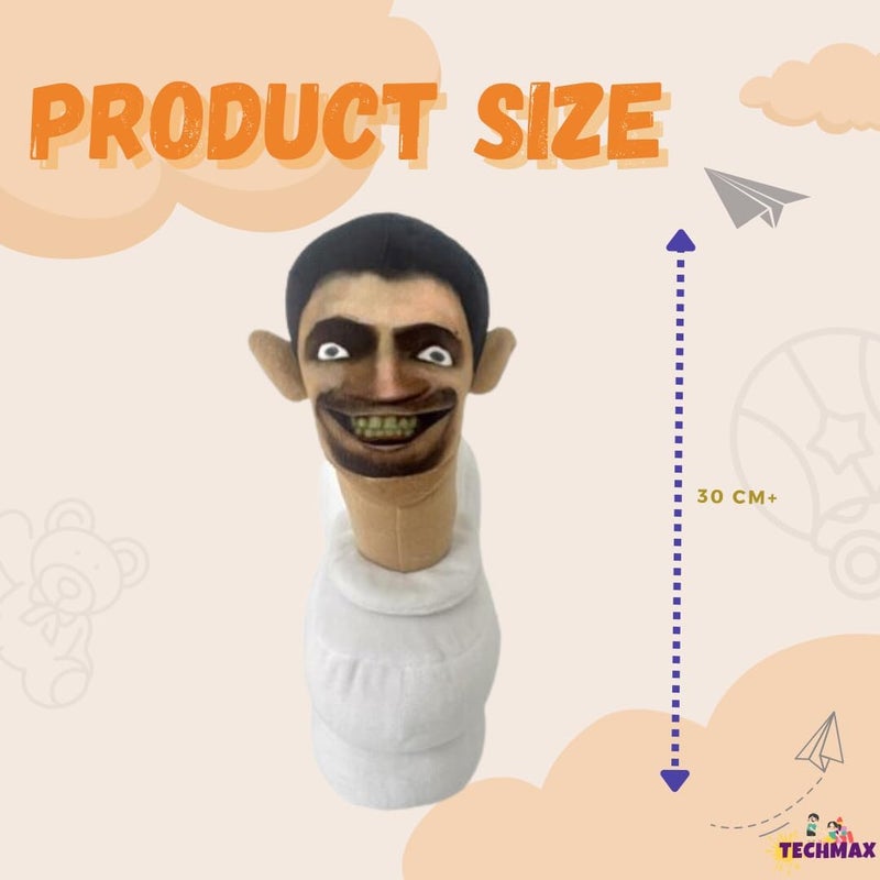 TechMax Solution Scary Toilet Smile Plush Toy Stuffed Plushie Doll Toys Collectible Gifts for Kids Fans Adults Birthday - Image 1