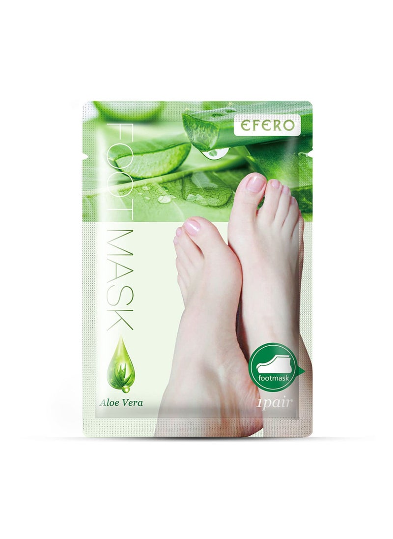 Y&D - Foot Peel Mask Natural Aloe Vera Gel Mask for Hard Skin Exfoliating Feet Peeling Socks Callus Remover Care Skin Women Men (Aloe Vera)(3Pcs) - Image 1