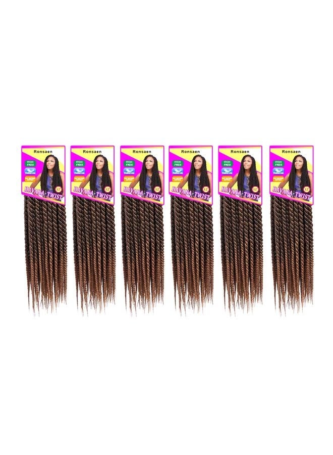 NIBEMINENT 6-Piece Kinky Havana Mambo Twist Crochet Hair Senegales Black 12inch