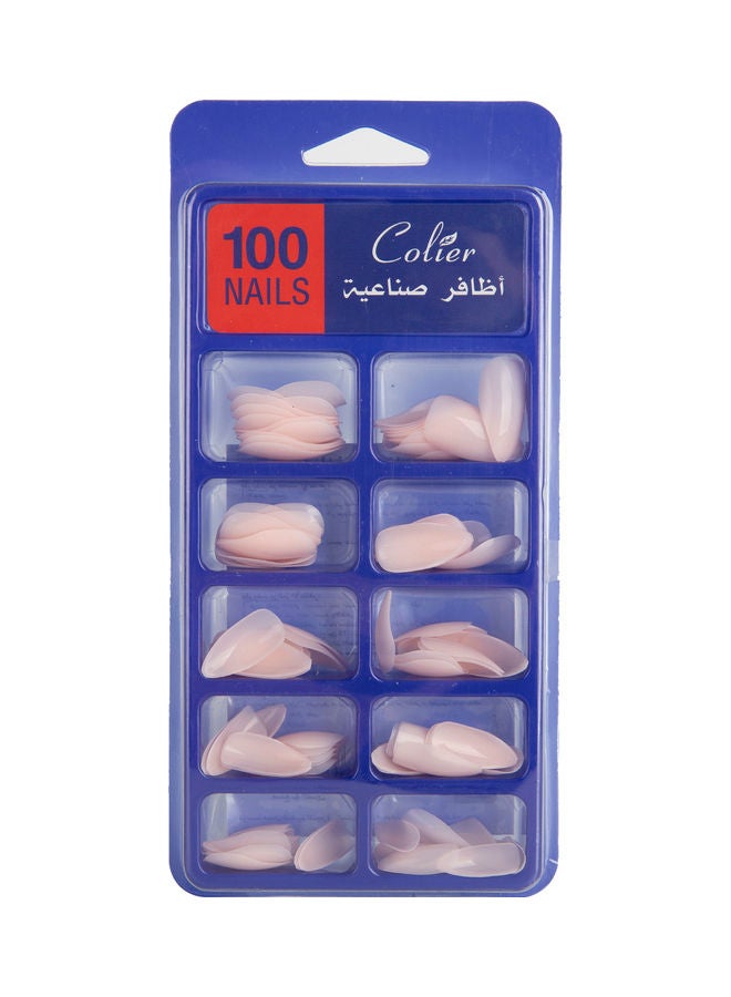 كولير علبة أظافر صناعية من 100 قطعة E21 - Image 1
