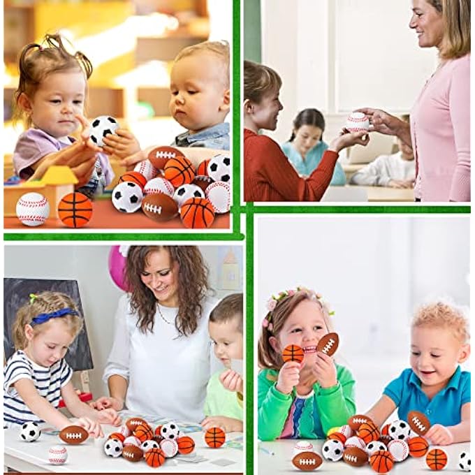 Zhanmai 36 Pcs Valentines Day Gift Cards with Sports Stress Ball Mini Foam Baseball Football Basketball Soccer Stress Ball Bulk Toy for Valentines Classroom Exchange Gift Prizes Party Favor Anxiety Relief - Image 4