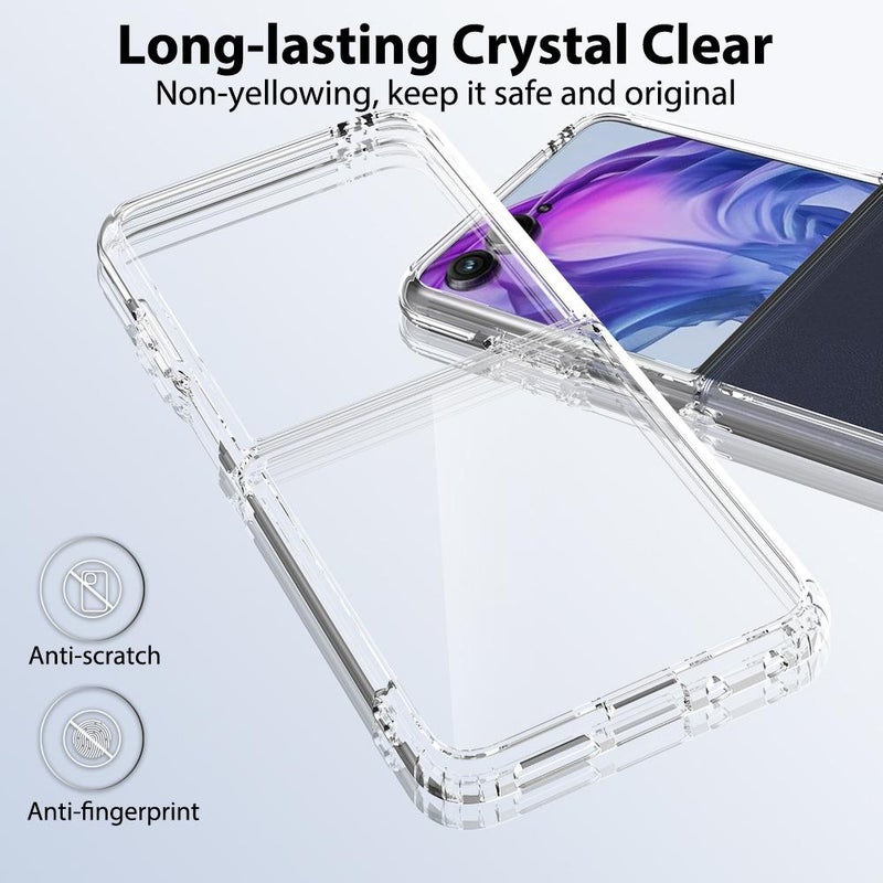 erorex For Motorola Razr 60 Pro Scratchproof Acrylic TPU Phone Case(Transparent) - Image 3