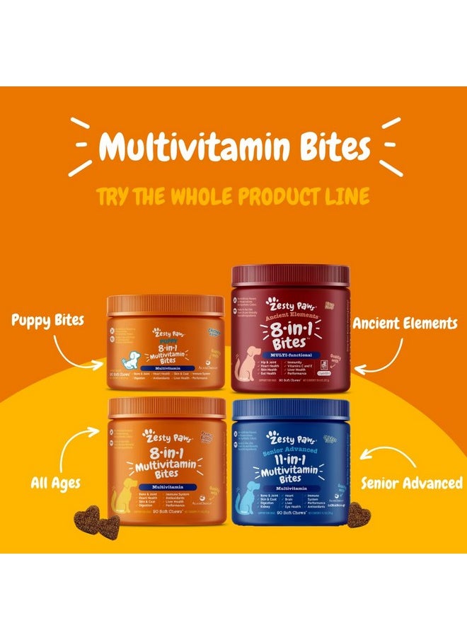Zesty Paws - Senior Dog Multivitamin Treats  Glucosamine For Dogs + Digestive Enzymes & Probiotics  Grain Free Dog Vitamins For Skin & Coat + Immune Health Chicken  Advanced  90Ct - Image 1