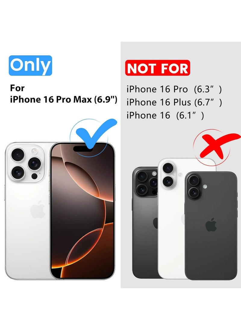 Denx Magsafe iPhone 16 Pro Max Case, High Grade Drop Shockproof Matte Translucent Hard Back Slim Case Cover, Black Magnetic Circle (Dark Purple)  - Image 2