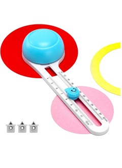 Excefore Circle Cutter, Circular Rotary Cutter for Paper Crafts Scrapbooking (Included 3 Blades)  - Image 1