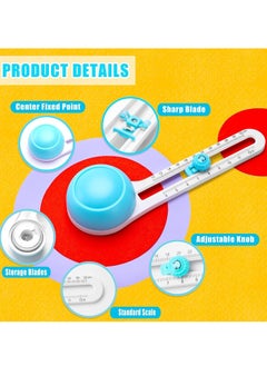 Excefore Circle Cutter, Circular Rotary Cutter for Paper Crafts Scrapbooking (Included 3 Blades)  - Image 2
