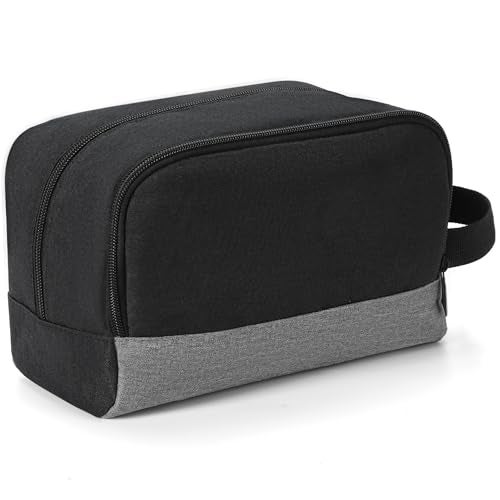 Elviros Travel Toiletry Bag for Men Hanging Dopp Kit Shaving Bag Toiletries Organizer Small Tool Medicine Hygiene Bag for Traveling Pouch(Dark Grey,Large) - Image 1