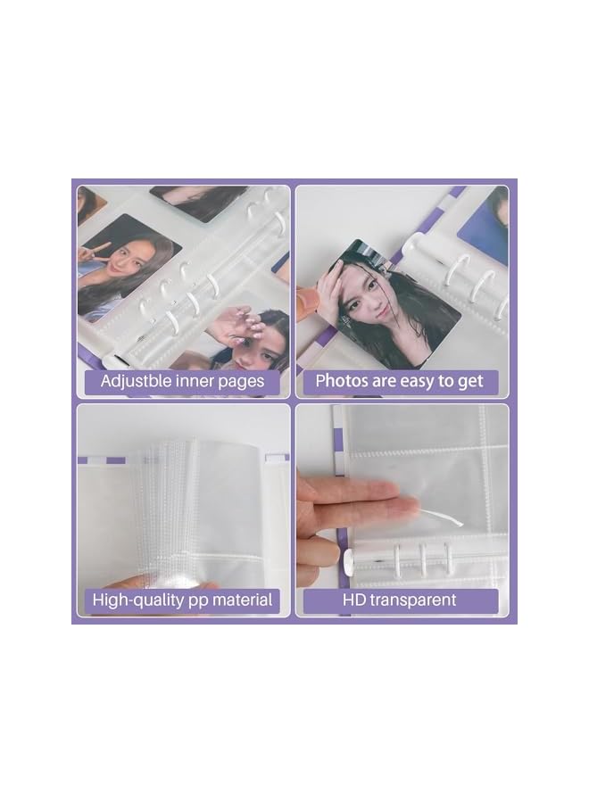 The Bros Kpop Photocard Album Holder Book, A5 Binder 120 Pockets With Single Side 30 Pcs Inner 6 Ring, K-Pop Card Binder Book, 4 Photo Style  - Image 3