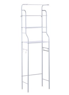 LAWAZIM Upgraded Toilet Rack With Towel 25x47x163cm | Toilet Shelf Bathroom Shelves Over Toilet, Above Toilet Storage Rack Bathroom Space Saver, Freestanding Space Saver Toilet Stands with 2 Hooks.  - Image 4