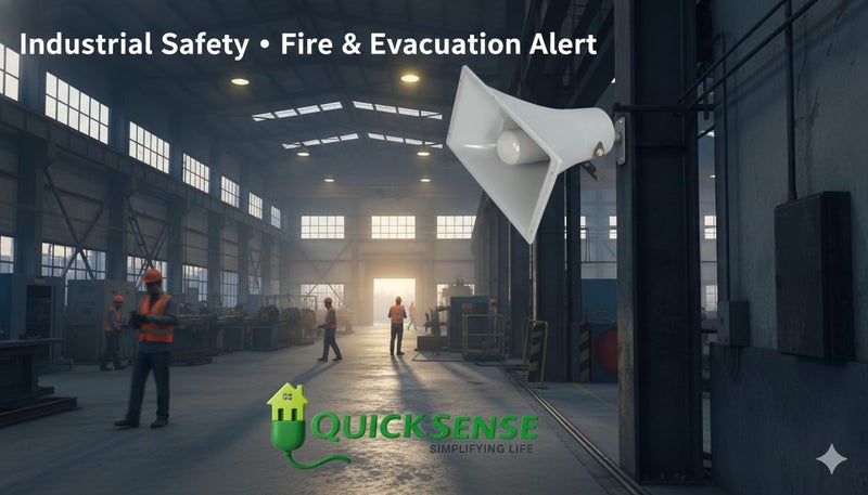 Quick Sense QS-H6 High-Power Electronic Siren | 120dB Ultra-Loud Alarm | 220V AC | Spray-Proof Outdoor Industrial Hooter | Heavy-Duty M.S. Mount - Image 4