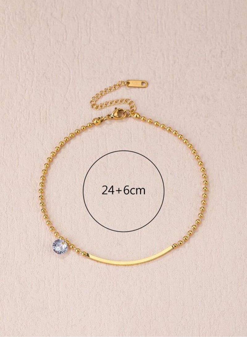Elegance Stylish Gold Stainless Steel Anklet For Women - Image 4