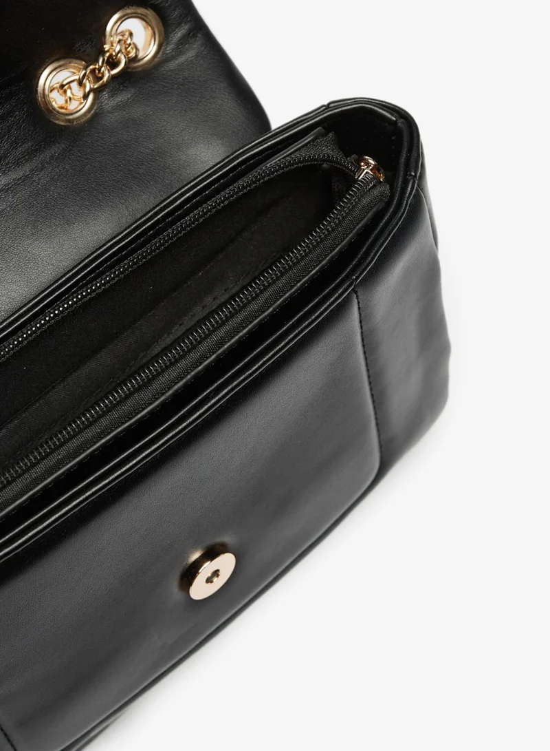 Flora Bella Solid Crossbody Bag with Chain Strap By Shoexpress