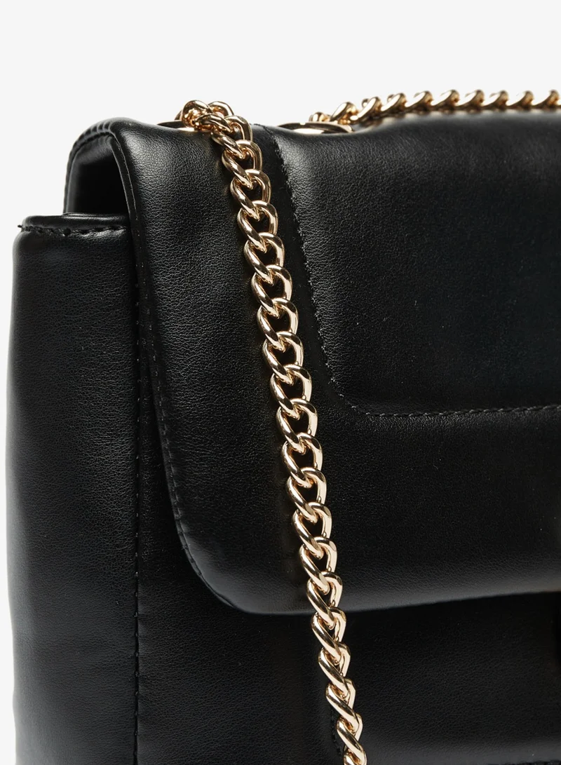 Flora Bella Solid Crossbody Bag with Chain Strap By Shoexpress