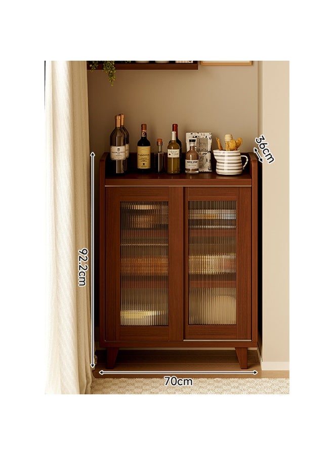 إن كي أكس خزانة جانبية بتصميم عصري بسيط بلمسة نهائية طبيعية لغرفة المعيشة والمطبخ - Image 2