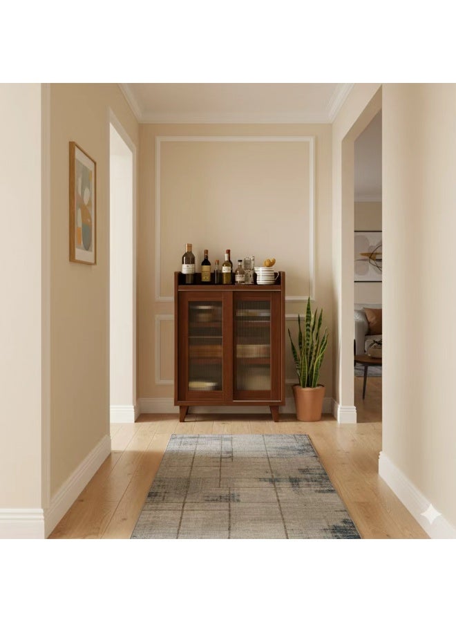 إن كي أكس خزانة جانبية بتصميم عصري بسيط بلمسة نهائية طبيعية لغرفة المعيشة والمطبخ - Image 5