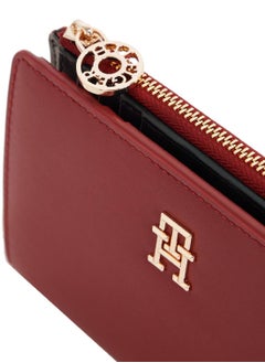 TOMMY HILFIGER Women's Th Distinct Slim Wallet - Faux Leather, Red  - Image 4
