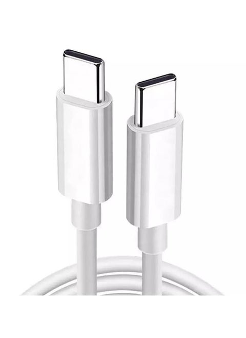 USB C To USB C Cable PD Type C Fast Charging Cable USB-C White