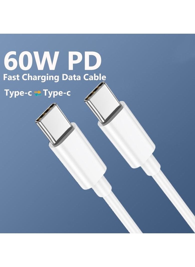 USB C To USB C Cable PD Type C Fast Charging Cable USB-C White