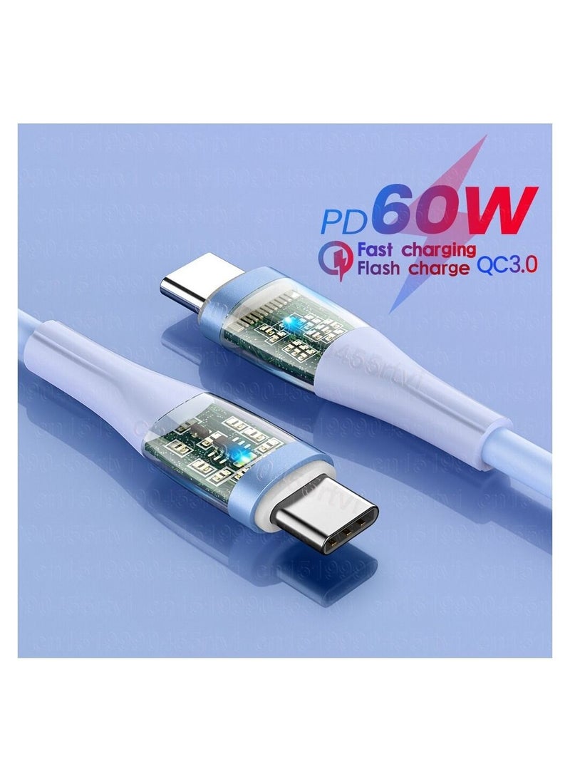USB C To USB C Cable PD Type C Fast Charging Cable USB-C White