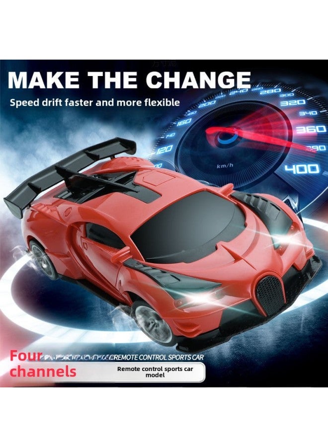 Children's Remote Control Car Rechargeable Fall-resistant Drift Racing Model Electric Car Baby Sports Car Toy Car Boy-Color:Gaty Yellow [with Car Lights-Scale:Rechargeable Version [two Sets Of Lithium Batteries + Charging Cable - Image 3