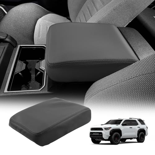 LUWU 2025 2026 4Runner Center Console Cover Compatible with 2025 2026 Toyota 4Runner Accessories 4 Runner 2026 Arm Rest Covers Armrest Console Cover Thin Black - Image 1