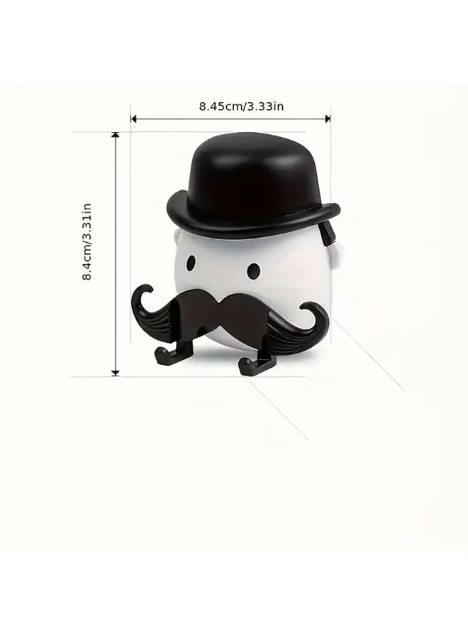 Black Wall Mounted Beard Shaver Holder with Suction Cup No Drill Installation Bathroom Organizer - Image 3