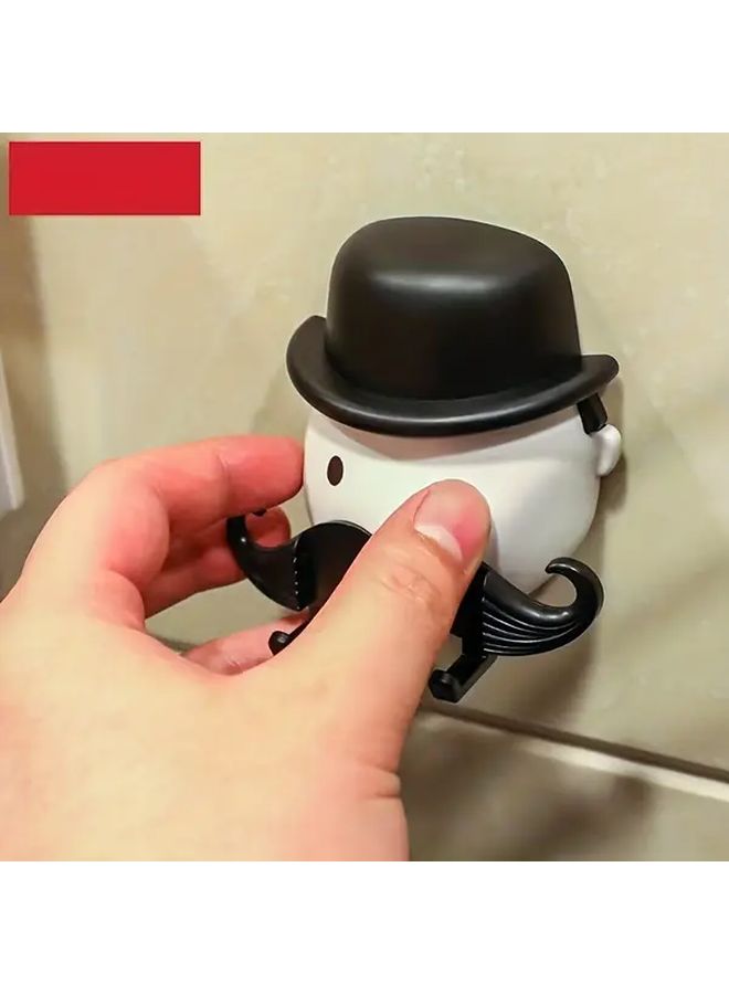 Black Wall Mounted Beard Shaver Holder with Suction Cup No Drill Installation Bathroom Organizer - Image 5