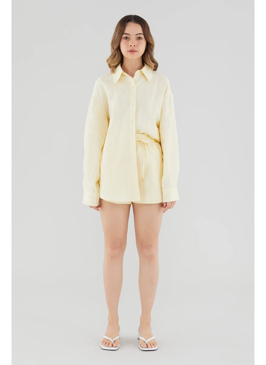 The Editor's Market Malitta Linen Oversized Shirt