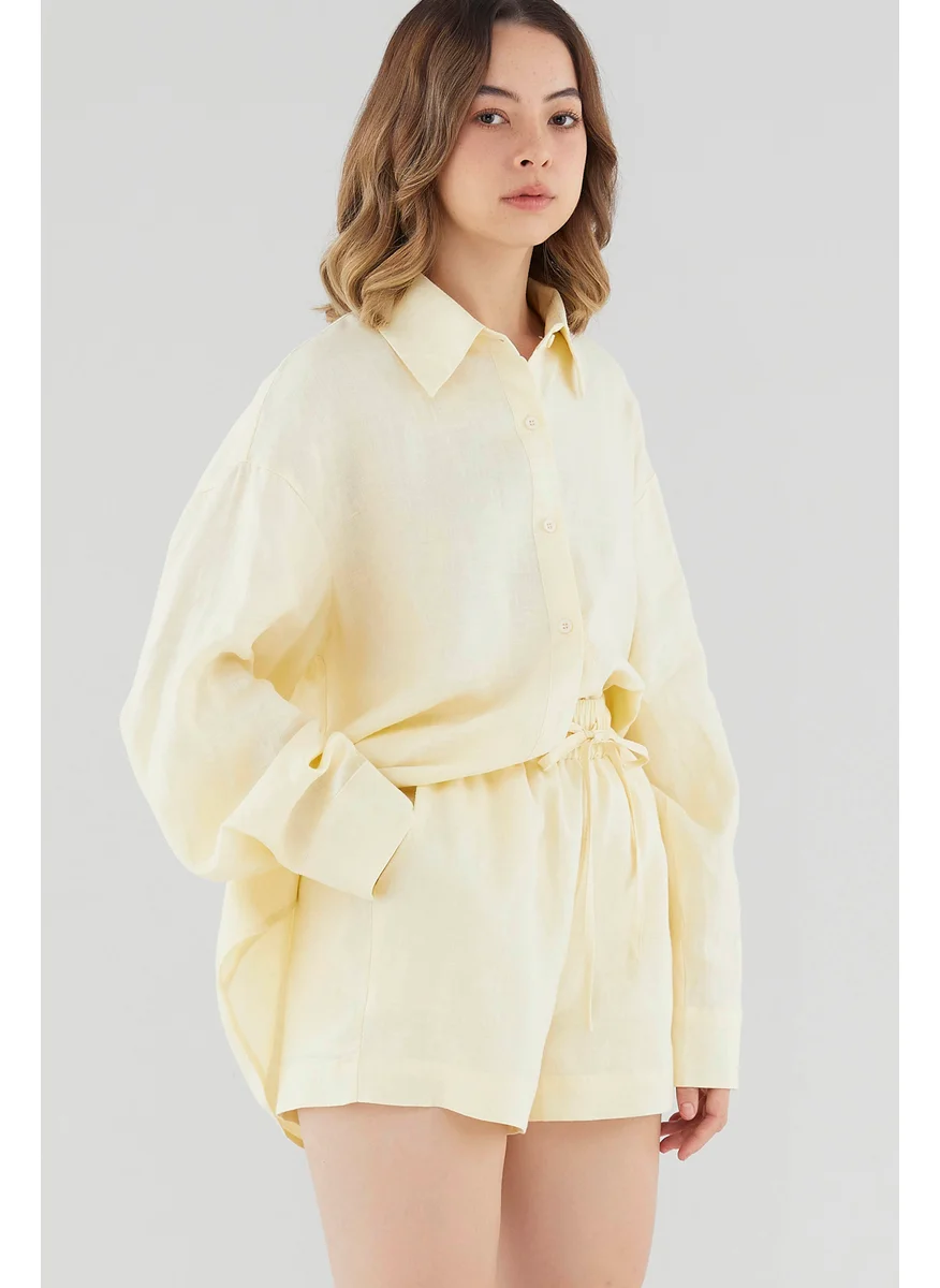 The Editor's Market Malitta Linen Oversized Shirt