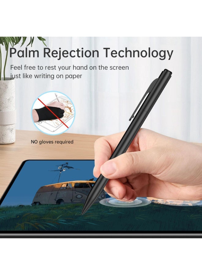 قلم Galaxy Tab لأجهزة Galaxy S23/S24/S25 Ultra وقلم أجهزة Galaxy Tab S6/S7/S8/S9/S10 اللوحية مع ممحاة، حساسية ضغط 4096 مستوى، رفض راحة اليد (Palm Rejection)، دعم الإمالة (Tilt Support) مع 5 رؤوس بديلة للقلم - Image 5