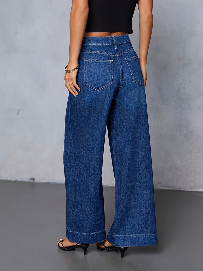 Ladies 26AW+ Elegant Stretch Denim Straight-Leg Pants - Stylish And Comfortable Fit for Work, Dates, And Outings, Suitable for All Seasons - Image 5