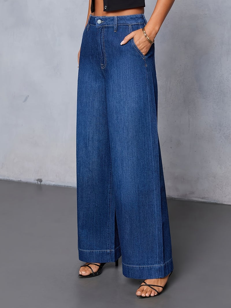Ladies 26AW+ Elegant Stretch Denim Straight-Leg Pants - Stylish And Comfortable Fit for Work, Dates, And Outings, Suitable for All Seasons - Image 3