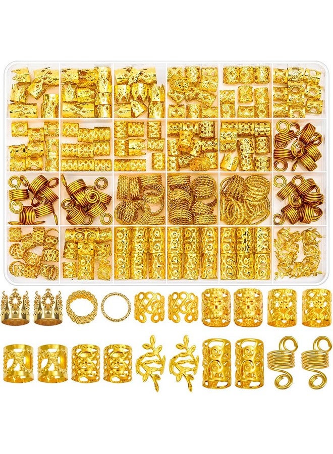 PALAY¬Æ 220 Pcs Gold Hair Jewelry for Women Braids Stylish Metal Hair Pendants Charm for Braids, Hair Extension, Dreadlocks Rings Cuffs Clips Hair Accessories for Women Girls - Image 1