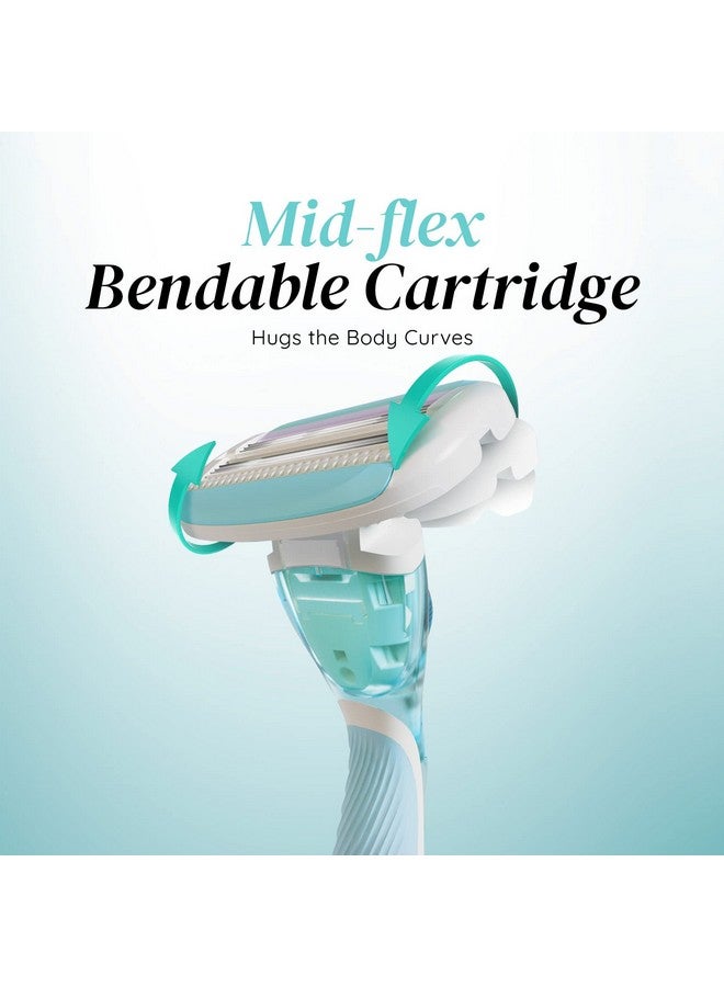 LetsShave Evior 6 Shaving Razor Blades Refills (Cartridge) For Women, Pack Fo 4 With Lubricating Strip Enriched With Aloe Vera, Vitamin E & Argan Oil, Blades For Women, 4 Count - Image 4