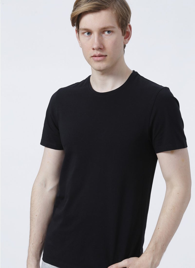 Ni202210501 Crew Neck Black Men's T-Shirt - pzsku/Z1B720ABD3B98AB419815Z/45/_/1730960185/5106443e-23b5-40a3-88cc-008baed84641