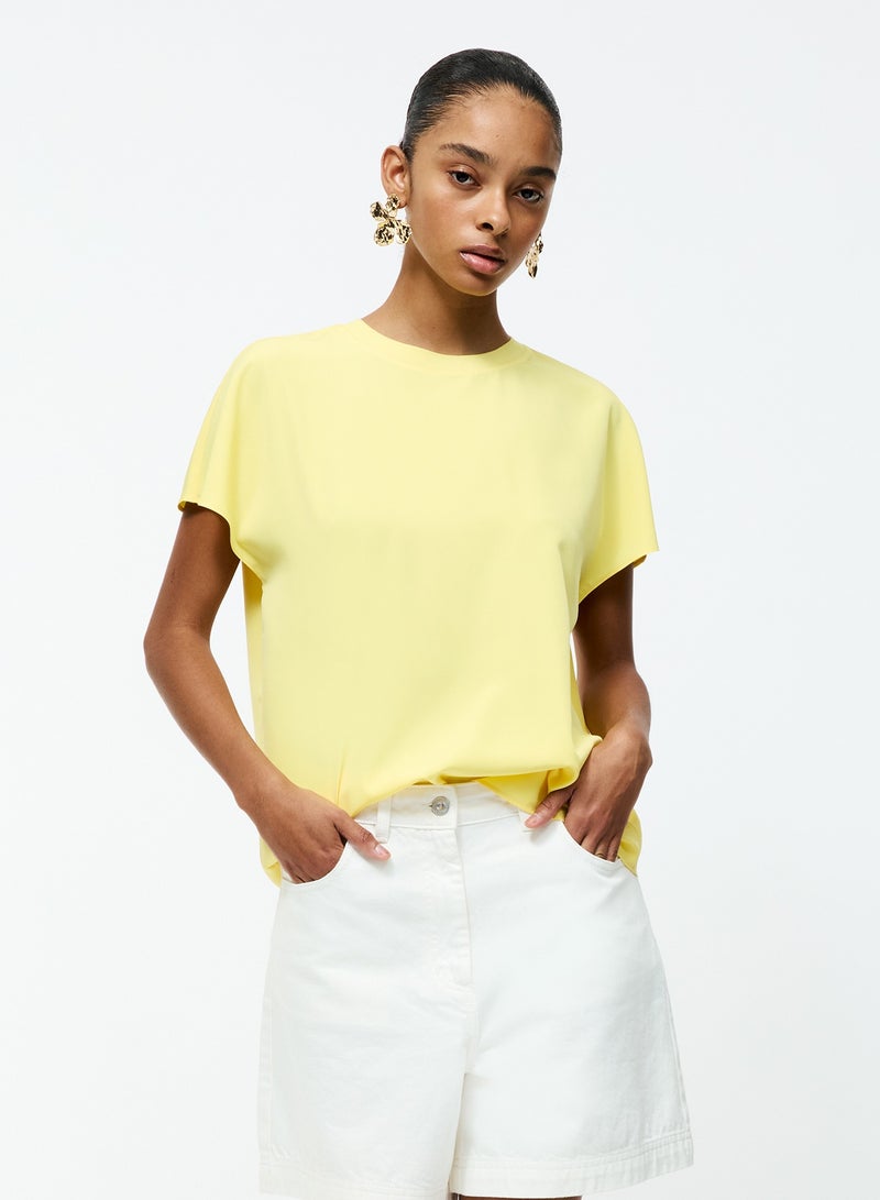 French Connection Capriana Crepe Crew Neck Top - Image 1