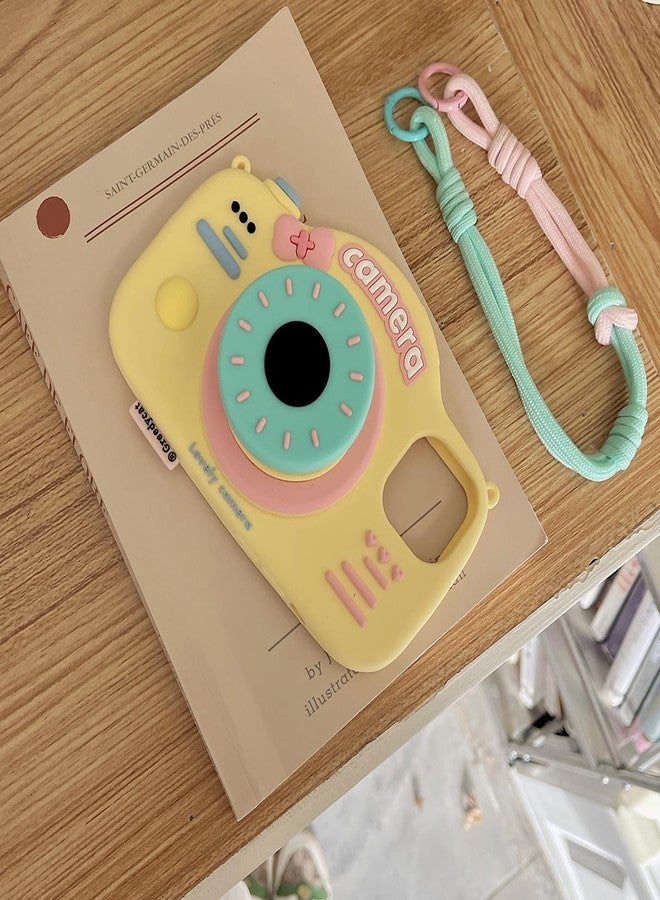 QoKcoahn جراب QoKcoahn لهاتف iPhone 14، جراب هاتف بتصميم كرتوني ثلاثي الأبعاد مرح، مزود بحامل وسوار معصم، جرابات هواتف لطيفة بتصميم كاواي، مصنوع من السيليكون الناعم المقاوم للصدمات، مناسب للنساء والفتيات، لهاتف iPhone 14 - Image 3