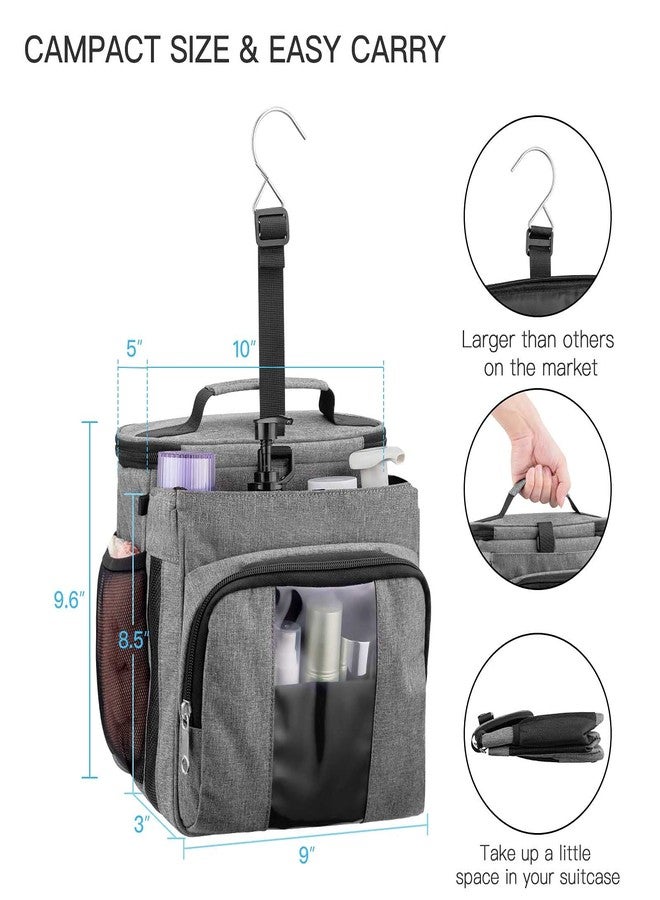 Bukere Portable Shower Caddy Tote Bag for College Dorm Travel, Separate Compartment, Large Capacity, Quick Dry Mesh Base, Hanging Toiletry Bath Bag for Student, Gym, Camp, Women Men - Image 5